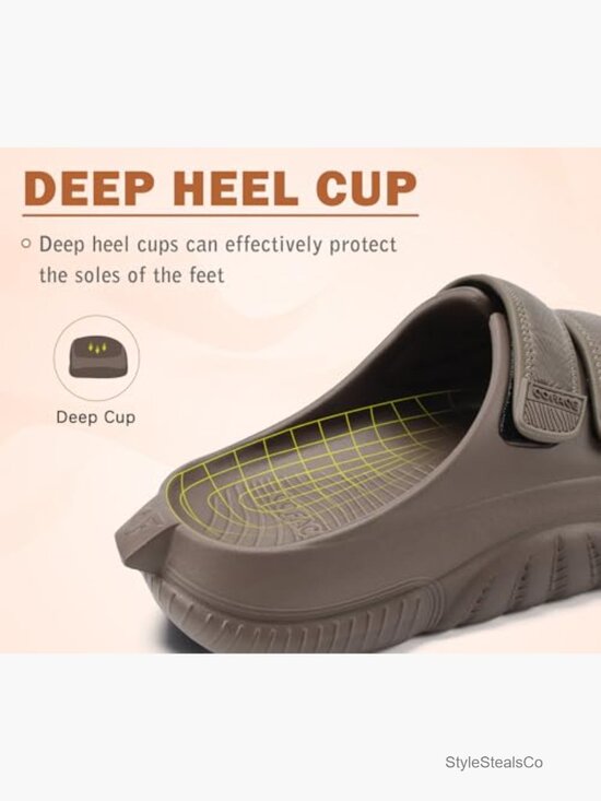 Mens Recovery Sandals Orthopedic Slides Cushioned Plantar Fasciitis Comfort main image 4